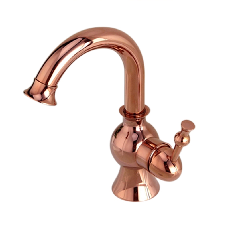 Lima Rose Gold Deck Mount Sink Faucet